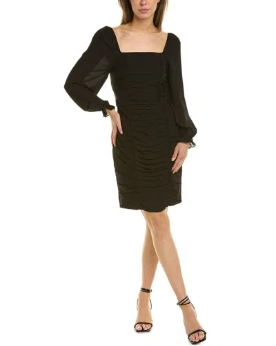 Nicole Miller Ruched Sheath Dress In Black