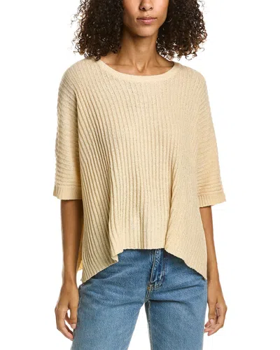 Brook + Lynn Ribbed Pullover In Brown