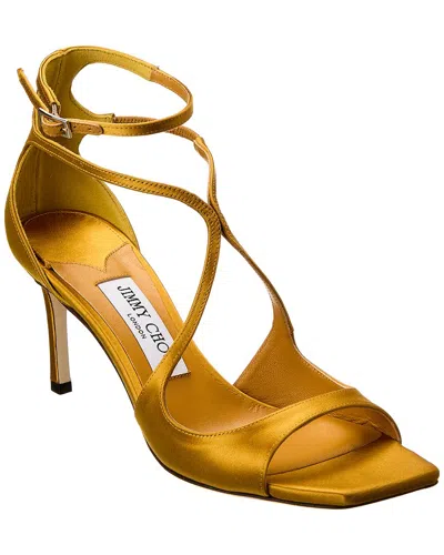 Jimmy Choo Azia 95 Satin Sandal In Yellow