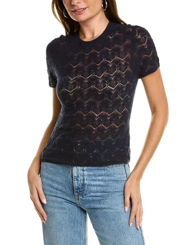 Vince Lace T-shirt In Blue