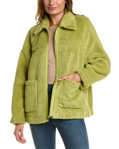 Serenette Plush Jacket In Green