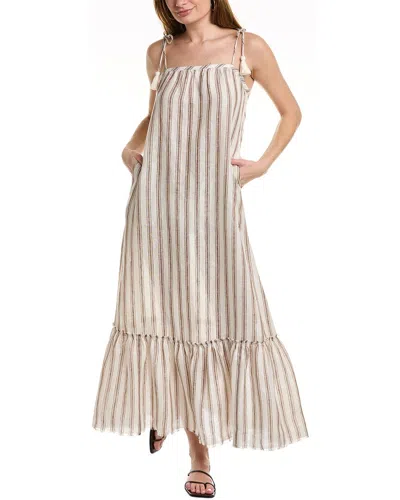 Tory Burch Beach Linen Maxi Dress In White