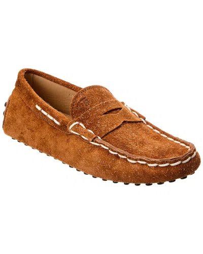 Tod's Gommino Suede Loafer In Brown