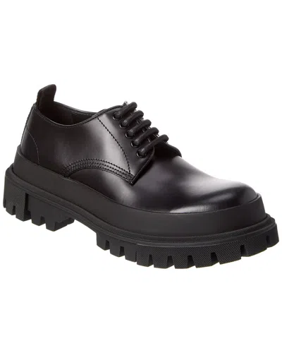 Dolce & Gabbana Derby Hi-trekking Lace Up Shoes In Black