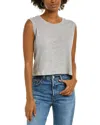 Michael Stars Johnnie Cropped Cotton Tank Top In Gray