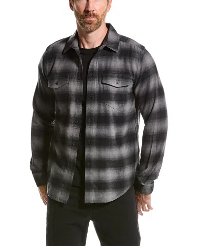 Frame Denim Plaid Flannel Shirt In Black