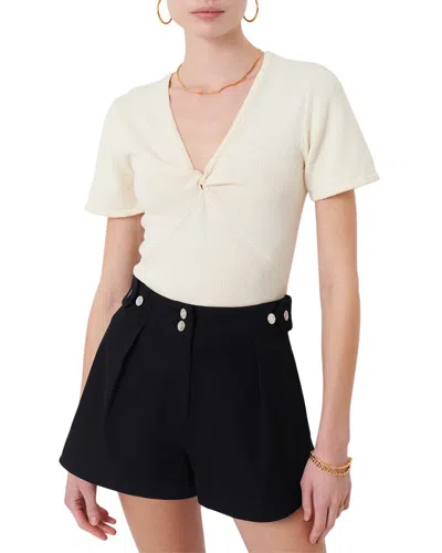 Derek Lam 10 Crosby Leanna Twist Top In Ecru