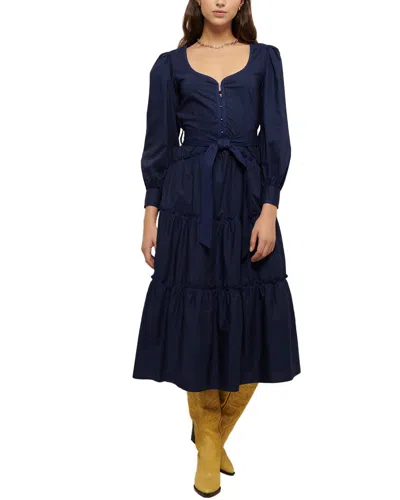 Derek Lam 10 Crosby Rowena Maxi Dress In Navy