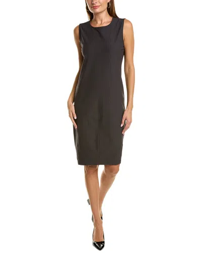 Eileen Fisher Round Neck Shift Dress In Grey