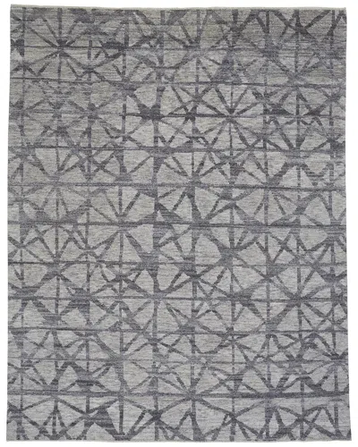 Weave & Wander Norris Modern Geometric Wool Area Rug In Grey