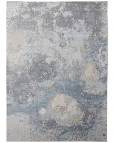 Weave & Wander Oria Transitional Abstract Polyester & Polypropylene Area Rug In Blue