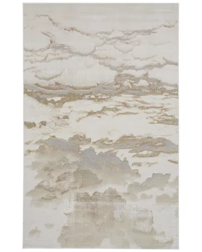 Weave & Wander Tripoli Modern Abstract Polyester & Polypropylene Accent Rug In White