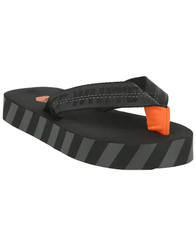 Off-white Industrial Belt Flip Flop In Black