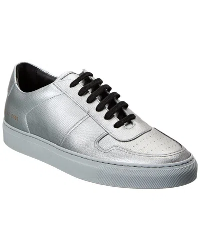 Common Projects Bball Classic Leather Trainer In Silver