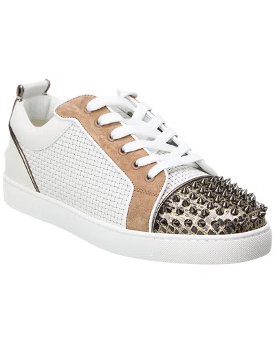 Christian Louboutin Louis Junior Spikes Sneakers In White