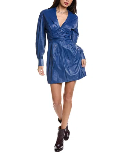 Iro Amboar Leather Dress In Blue