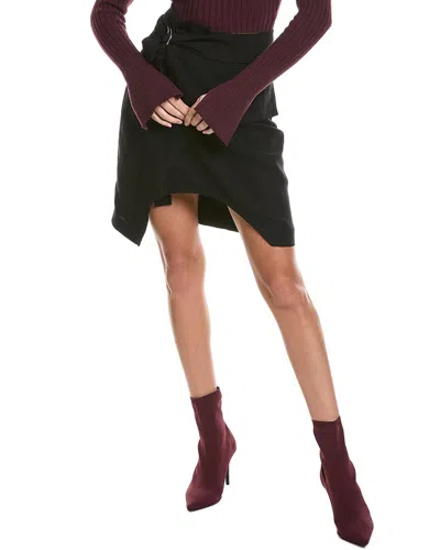Iro Lodi Linen-blend Skirt In Black