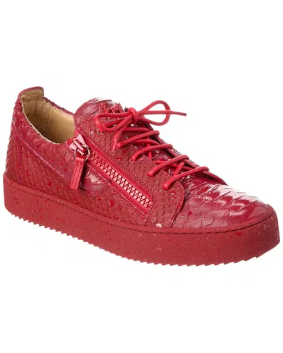 Giuseppe Zanotti May London Leather Sneaker In Red