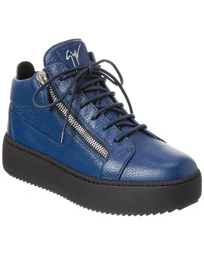 Giuseppe Zanotti Zola May Leather Sneaker In Blue