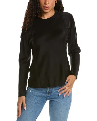 Lafayette 148 Gia Blouse In Black