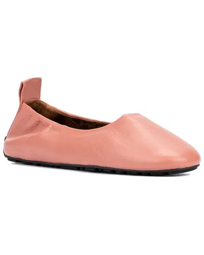 Aquatalia Quortney Weatherproof Leather Flat In Orange