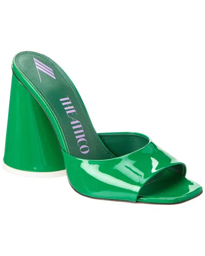Attico Luz Leather Sandal In Green