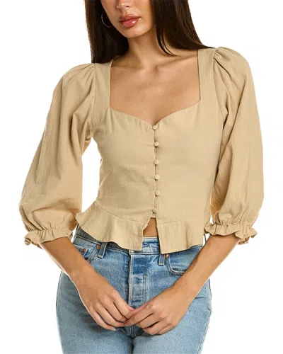 Meiven Button-down Blouse In Brown