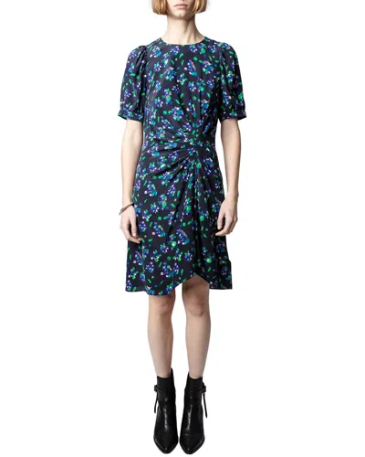Zadig & Voltaire Zadig&voltaire Womens Noir Rixe Floral-print Silk Mini Dress