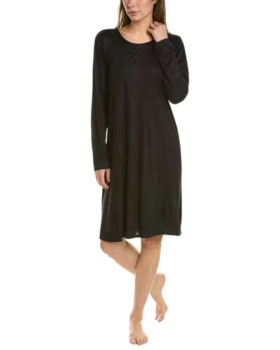 Hanro Grand Central Silk-blend Nightgown In Black