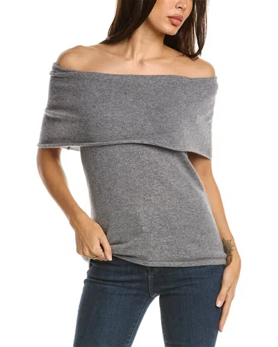 Incashmere Cowl Neck Cashmere Sweater In Grey