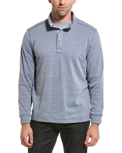 Tommy Bahama Salt Point Snap Mock Pullover In Blue