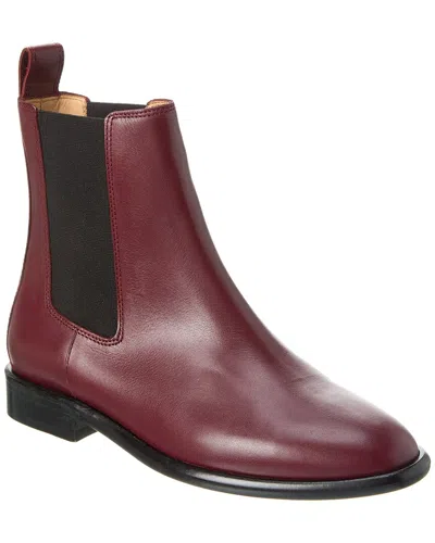 Isabel Marant Galna Leather Bootie In Red