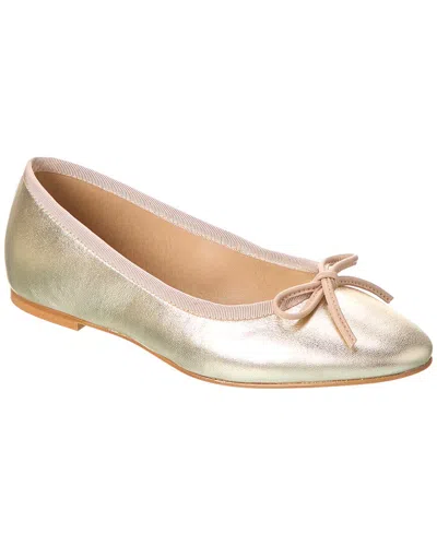 M By Bruno Magli Emy Leather Flat In Gold