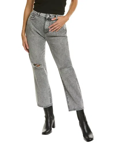 Dl1961 Patti High-rise Vintage Chalk Distressed Ankle Straight Jean In Grey