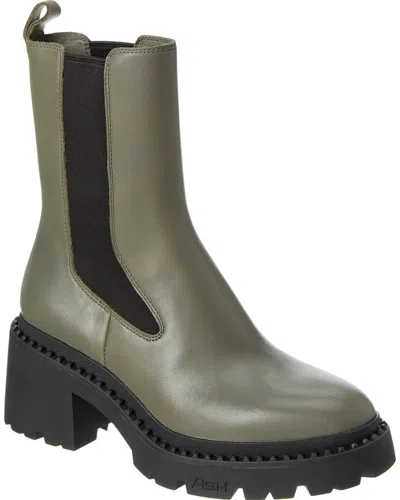 Ash Nile Leather Boot In Green