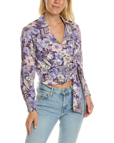 Rebecca Taylor Whisper Blouse In Purple