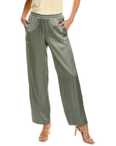 Vince Drop-waist Fluid Pull-on Pant In Green