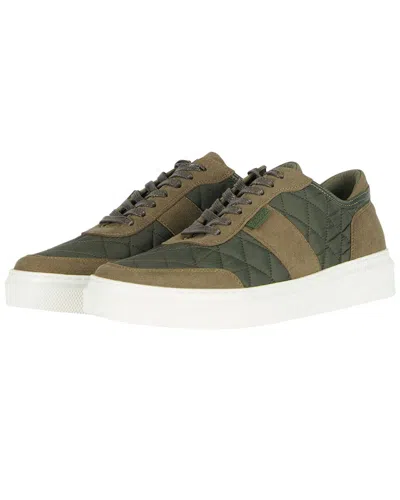 Barbour Men's Seth Quilted Lace-up Running Sneakers In Green