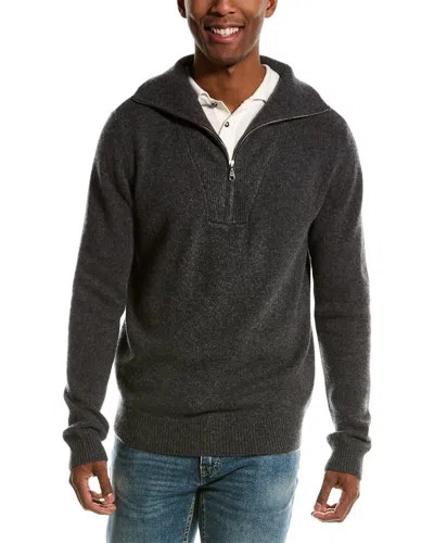 Magaschoni 1/4-zip Cashmere Pullover In Grey