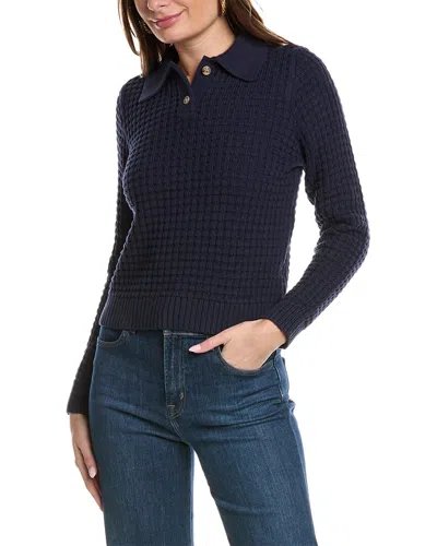 Onia Waffle Sweater In Navy