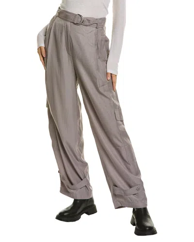 Harper Belted Pant In Grey