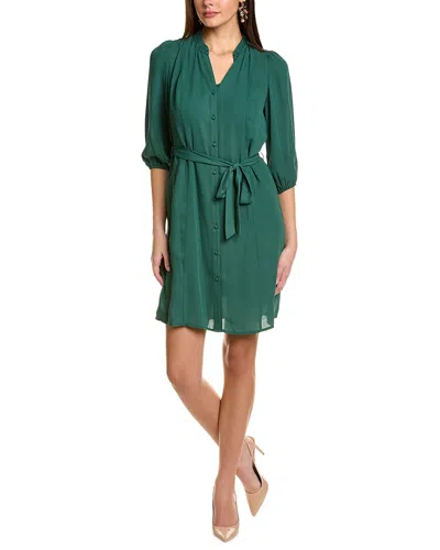 Nanette Lepore Tie Waist Shirtdress In Green