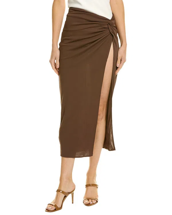 Nicholas Dierra satin maxi skirt - Red