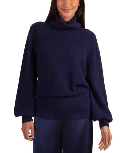Trina Turk Rosalind Wool Pullover In Blue