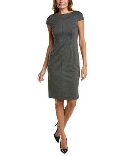 Brooks Brothers Houndstooth Sheath Dress In Black
