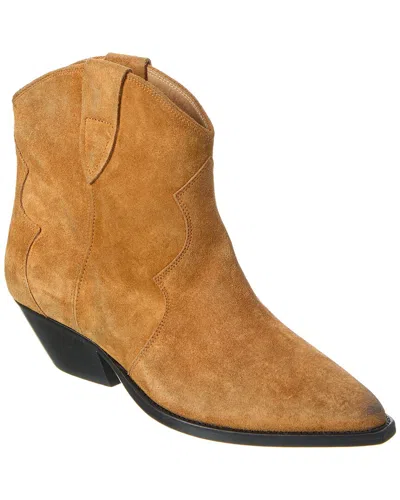 Isabel Marant Dewina Suede Bootie In Brown