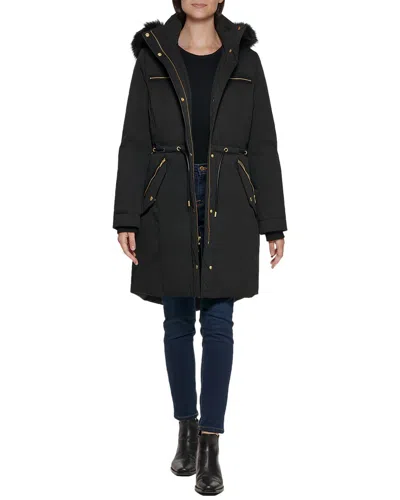 Cole Haan Twill Wool-blend Jacket In Black