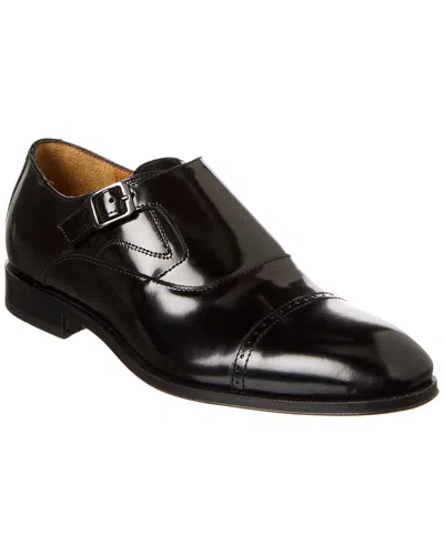 Antonio Maurizi Monk Strap Leather Loafer In Black