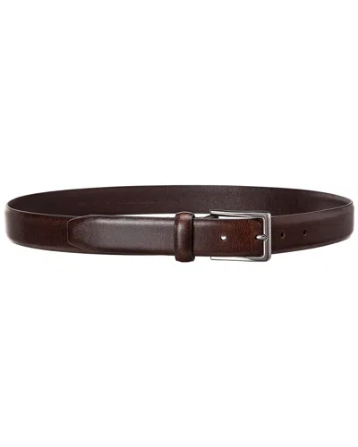 Brass Mark Leather Belt In Brown
