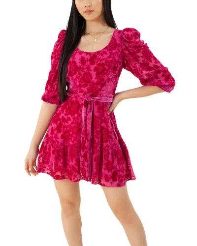 Hale Bob Silk-blend Dress In Pink